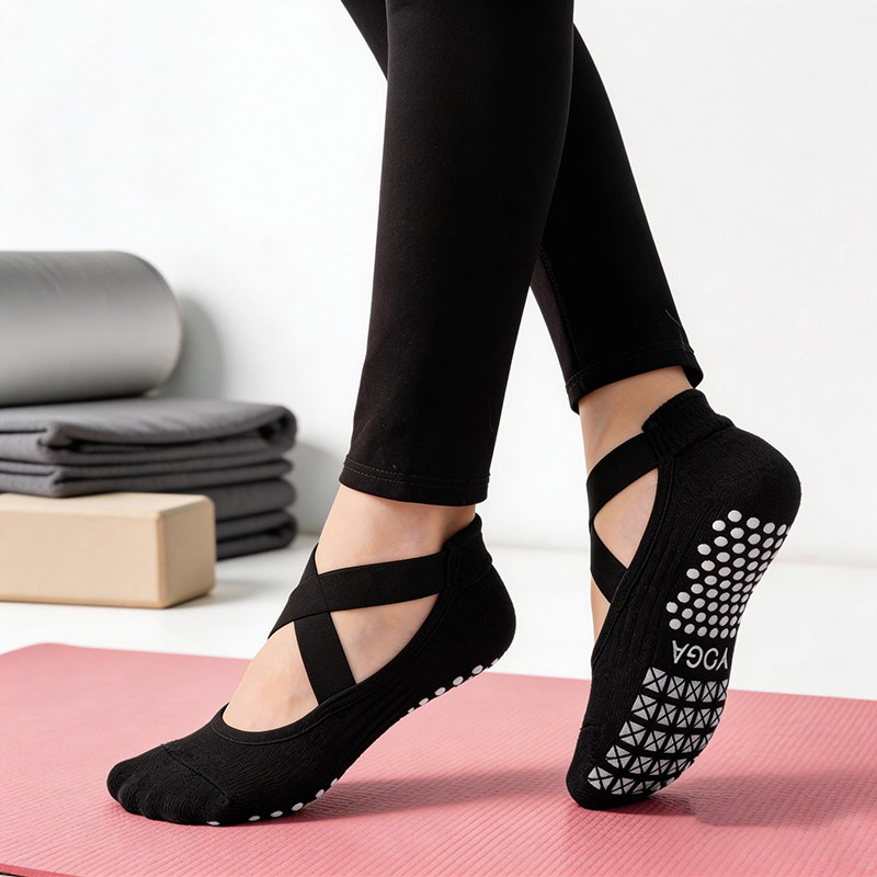Medias Para Pilates Y Yoga - ถุงเท้าโยคะกันลื่นสำหรับผู้หญิง ถุงเท้าซิลิโคนสำหรับออกกำลังกายในร่ม ถุงเท้าผ้าฝ้ายแบบไม่มีส้นสำหรับพิลาทิส ถุงเท้ากีฬาสำหรับเต้นบัลเลต์
