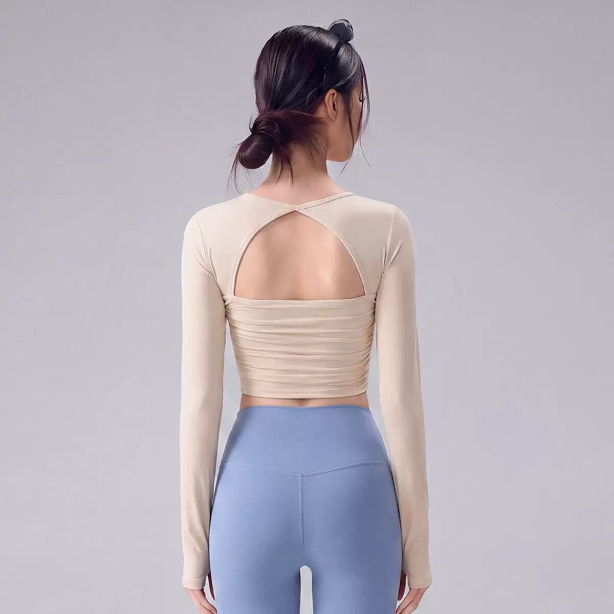 เสื้อโยคะแขนยาวสำหรับผู้หญิง ด - Pilates Yoga One บทวิจารณ์และราคา