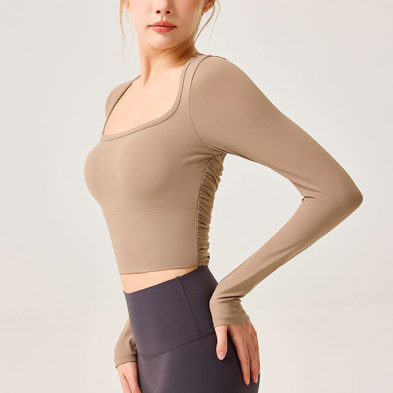 เสื้อโยคะแขนยาวสำหรับผู้หญิง ด - Pilates Yoga One บทวิจารณ์และราคา