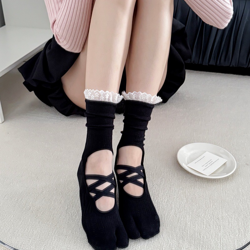 ถุงเท้าโยคะผู้หญิง ปลายเท้าแยก - Medias Para Pilates Y Yoga บทวิจารณ์และราคา