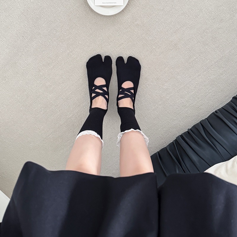 ถุงเท้าโยคะผู้หญิง ปลายเท้าแยก - Medias Para Pilates Y Yoga บทวิจารณ์และราคา