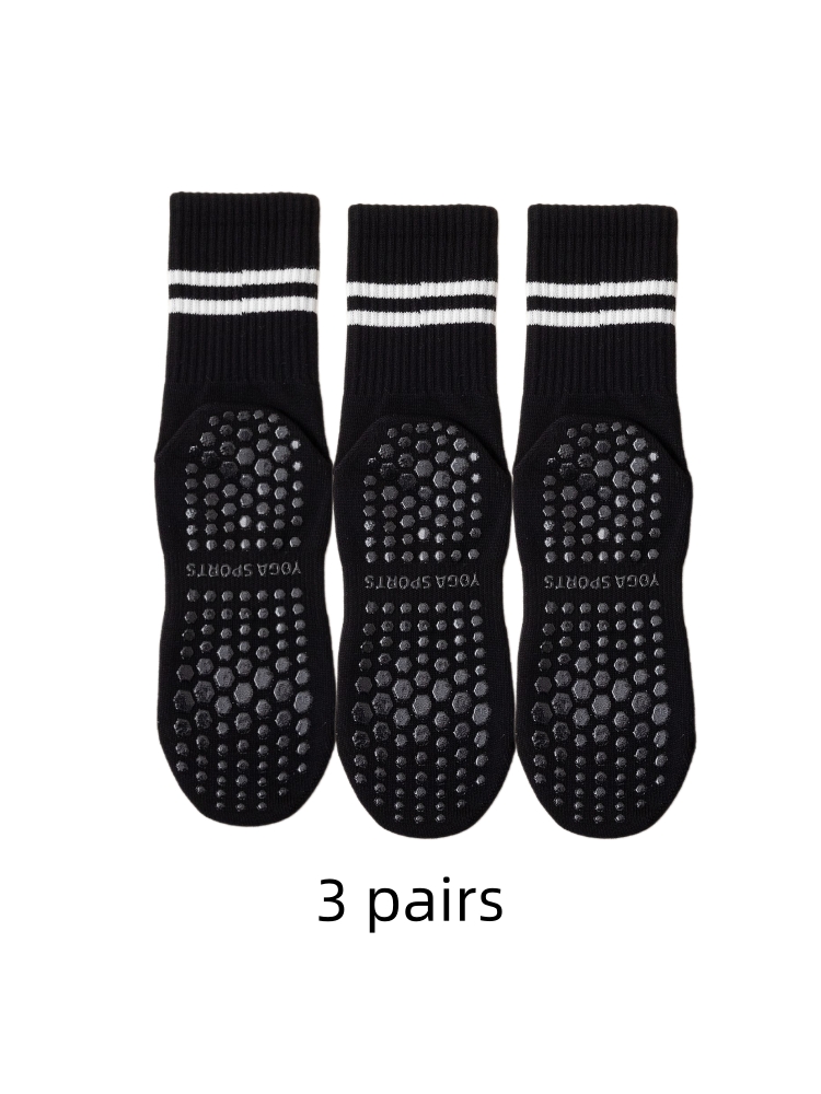 ถุงเท้าโยคะ 3 คู่ ความยาวปานกล - Medias Para Pilates Y Yoga บทวิจารณ์และราคา