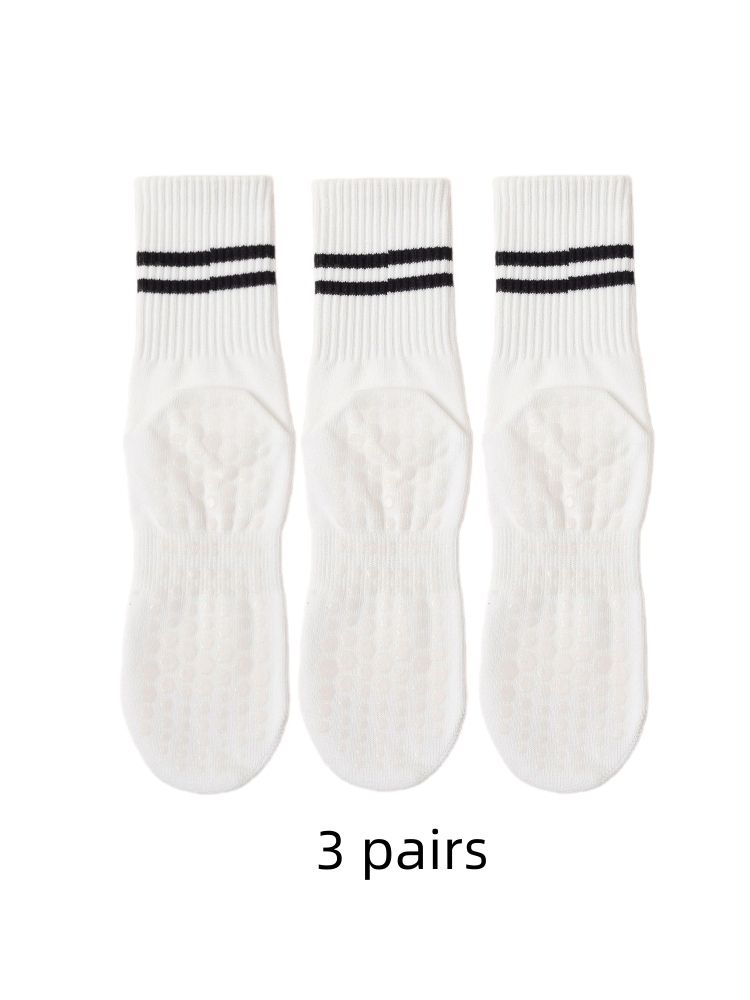 ถุงเท้าโยคะ 3 คู่ ความยาวปานกล - Medias Para Pilates Y Yoga บทวิจารณ์และราคา