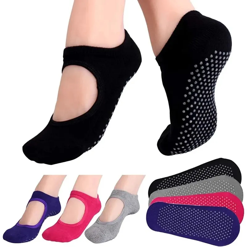 ถุงเท้าโยคะแบบไม่มีส้นกันลื่น  - Pilate Yoga Workout บทวิจารณ์และราคา